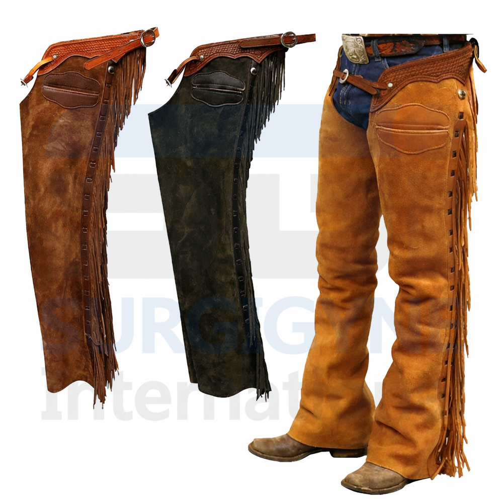 Suede Leather Chaps with Fringes
